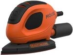 Black+Decker Dreieckschleifer Mouse (55 Watt, 133 x 95 mm, mit Staubsaugeradapter,