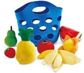Hape Obstk&ouml;rbchen &ndash; 8-teiliges Stoffspiel-Set mit Banane, Melone, Birne, Orange,