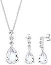 Elli PREMIUM Schmuckset Damen Tropfen Edel mit Kristallen in 925 Sterling Silber