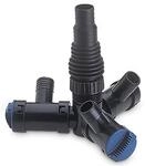 Oase Wasserverteiler Multi WD 3/4 Zoll, Schwarz, dreifach - mit