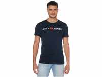 JACK & JONES Herren Jjecorp Logo Tee Crew Neck Noos T Shirt, Blau (Navy Blazer