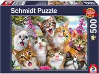 Schmidt Spiele 58391 Katzen-Selfie, 500 Teile Puzzle