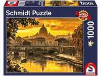 Schmidt Spiele 58393 Goldenes Licht über Rom, 1000 Teile Puzzle