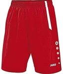 JAKO Kinder Sporthose Turin, Sportrot/Wei&szlig;, 116