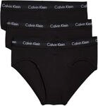 Calvin Klein Herren 3er Pack Unterhosen Hip Briefs Unterw&auml;sche, Schwarz (Black W