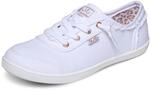 Skechers Damen Bobs B Cute Trainers, White Canvas, 39 EU