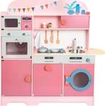 small foot Kinderk&uuml;che "Rosa Gourmet" aus Holz, Multifunktionsk&uuml;che in...