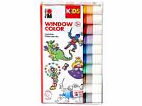 Marabu 0306000000100 - Kids Window Color Set mit 10 x 25 ml Farbe und...