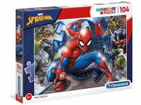 Clementoni 27116 Supercolor Spiderman – Puzzle 104 Teile ab 6 Jahren, buntes