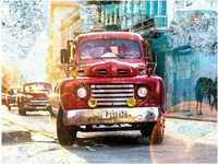 Rasch Tapeten 101041 - Fototapete mit rotem Oldtimer auf den Straßen von Kuba...
