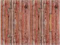 Rasch Tapeten 100372 - Fototapete mit Holzoptik in Rot aus der Young Artists