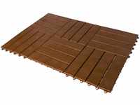 UPP Gartenplatten 30x30 cm | Holzdiele | Wetterfester Bodenbelag, Bodenfliese,