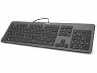 Hama USB Tastatur mit Kabel „KC-700 (PC Tastatur Slim, mit flachen Tasten,...