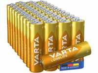 VARTA Batterien AA, 40 Stück, Longlife, Alkaline, 1,5V, für Fernbedienungen,