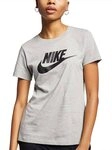 Nike Damen W NSW TEE ESSNTL ICON FUTUR T-shirt, Dark Grey Heather/Black, M