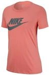 Nike Damen T-Shirt Tee Essential Icon Futura, Pink Quartz, XS, BV6169