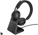 Jabra Evolve2 65 Wireless PC Headset with Charging Stand &ndash; Noise Cancelling UC
