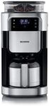 SEVERIN Filterkaffeemaschine mit Edelstahl-Mahlwerk und Thermokanne, feinste...