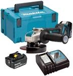 Makita DGA519RTJ Akku-Winkelschleifer 18 V / 5,0 Ah, 2 Akkus + Ladeger&auml;t im MAKPAC