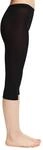 ESPRIT Damen Leggings Cotton Capri W Le Baumwolle einfarbig 1 St&uuml;ck, Schwarz Black