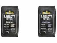 Jacobs Kaffeebohnen Barista Editions Crema und Espresso Bohnen, 2 x 1 kg...