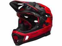 Bell Bike Unisex – Erwachsene SUPER DH Spherical Helme, Mat/Gls Red/Black