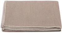 Decke aus Baumwolle 140 x 200 cm Kuscheldecke mit Zierstich weich, schlamm