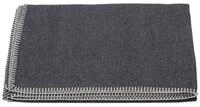 Decke aus Baumwolle 140 x 200 cm Kuscheldecke mit Zierstich weich, anthrazit