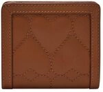 Fossil Brieftasche f&uuml;r Frauen Logan, Leder/Polyurethanbesatz Bifold braun 10,2 cm L