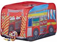 Relaxdays 10022459 Spielzelt Feuerwehr, Pop up Kinderzelt mit Automotiv, für...