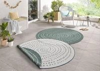 NORTHRUGS In- und Outdoor Teppich Bali Rund ⌀200cm - Wendeteppich Wetterfest