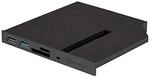 SilverStone SST-FPS01 - 12.7mm Tray Loading Slim ODD Adapter mit 2x USB 3.0, Card