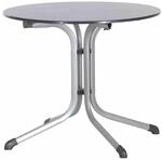 SIEGER Boulevard-Klapptisch mit vivodur-Dekorplatte, &Oslash; 85 cm, Graphit, Schieferdekor