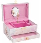 goki 15555 Musikspieldose Ballerina, Schmuckschatulle mit Spiegel, Spieluhr...