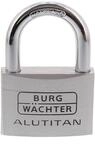 Burg-W&auml;chter Vorhangschloss Alutitan, Aluminium, Innenwerk rostfrei, Doppelt