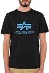 Alpha Industries Herren Basic T-Shirt,Schwarz (Black/Blue 93), Medium