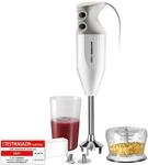 ESGE Zauberstab 90410 M 122 de Luxe, Stabmixer wei&szlig;, mit Zubeh&ouml;r, 14.000 U/m,