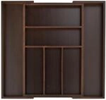 Relaxdays Besteckkasten Schublade Bambus Organizer, dunkelbraun