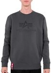 Alpha Industries Herren Basic Pullover Sweatshirt, Blickdicht, Grau, S