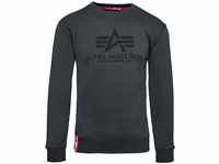 Alpha Industries Herren Basic Pullover Sweatshirt, Blickdicht, Grau, S