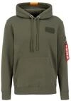 Alpha Industries Herren Red Stripe Hoody Kapuzenpullover (1er Pack)