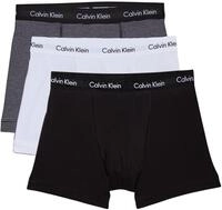 Calvin Klein Herren 3er Pack Boxershorts Trunks Unterw&auml;sche, Mehrfarbig (White/B&W