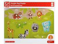 Hape E1405 Jungle Animal Wooden Peg Puzzle - Educational Toy