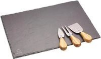 Artesa Artes&agrave; Set mit Schieferplatte und K&auml;semesser in Geschenkbox, 4-teilig, Slate
