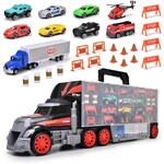 Dickie Toys Cleverer Autotransporter (62 cm) - LKW Spielzeug mit 9...