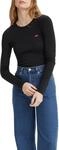 Levi's Damen Long-Sleeve Baby Tee Caviar XS