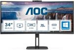 AOC CU34V5CW/BK 34 zoll Curved, UW-QHD USB Hub Monitor, 100Hz, VA Panel, 4ms...