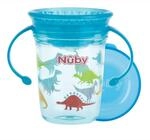Nuby - Tritan 360&deg; Wonder Cup mit Handgriffen - Aqua - 240ml - 6 Monate, Blau