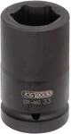 KS Tools 515.1827 1" Sechskant-Kraft-Stecknuss, lang, 27mm