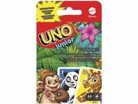 Mattel Games UNO Junior, UNO Kartenspiel, vereinfachte Version mit liebenswerten